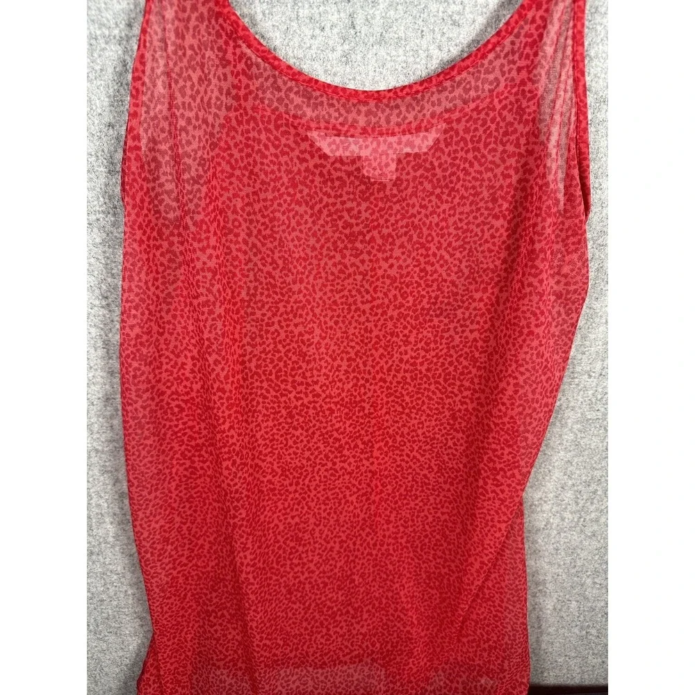 Vintage Victorias Secret Medium Nightgown Animal‎ Print Coquette Semi Sheer Y2K